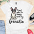 I just want to hang with my frenchie - V2 - Cute Elegant Caligraphy T-Shirt
